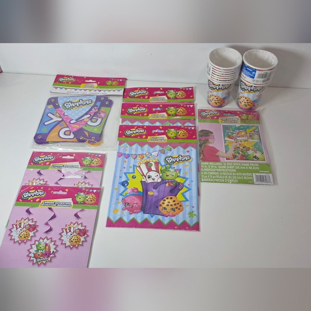Shopkins Pink Party Supplies Kit